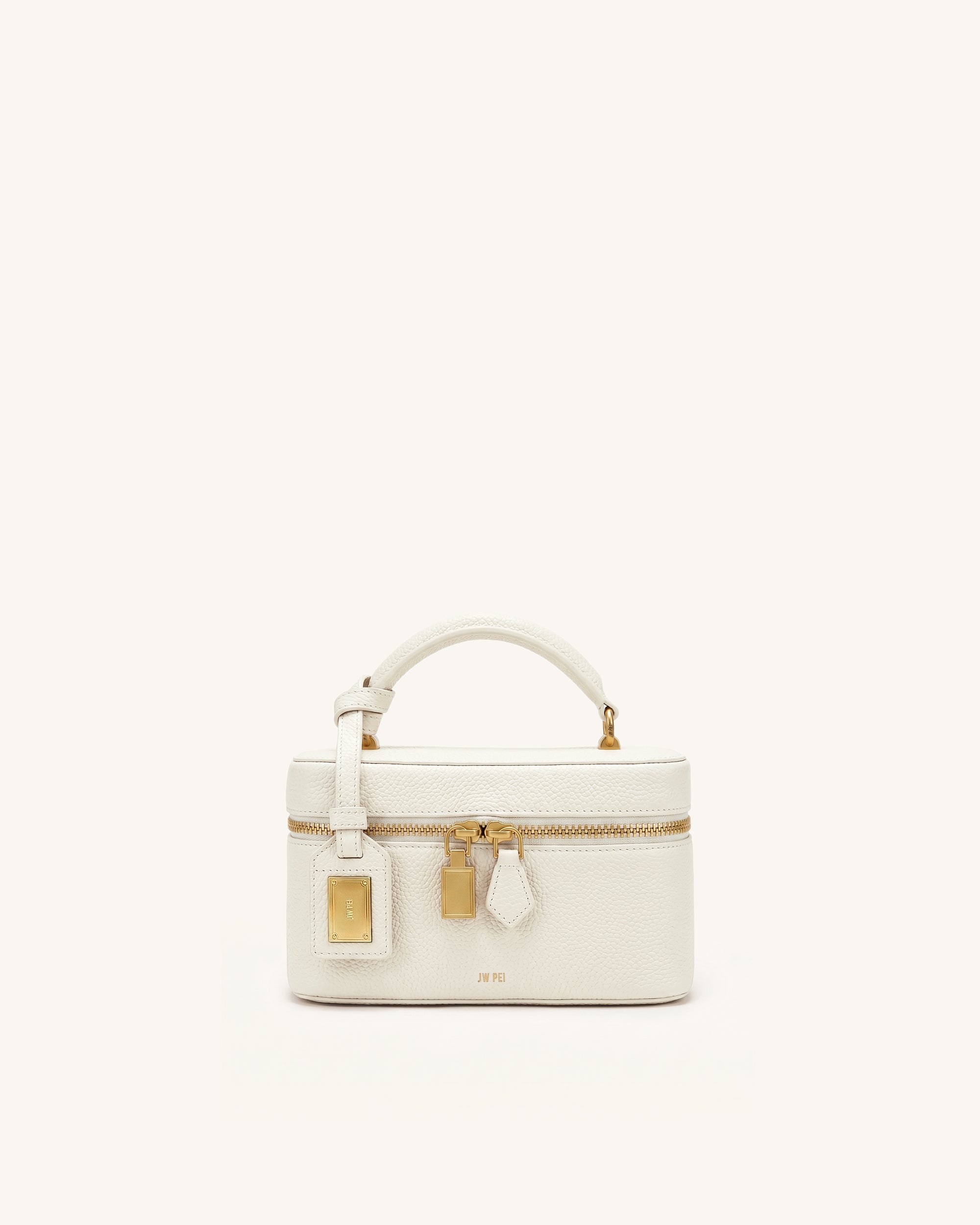 Cleo Box Shape Top Handle Bag - Ivory White