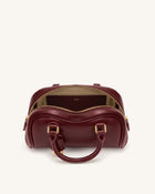Rosalie Bowler Top Handle Bag - Dark Burgundy