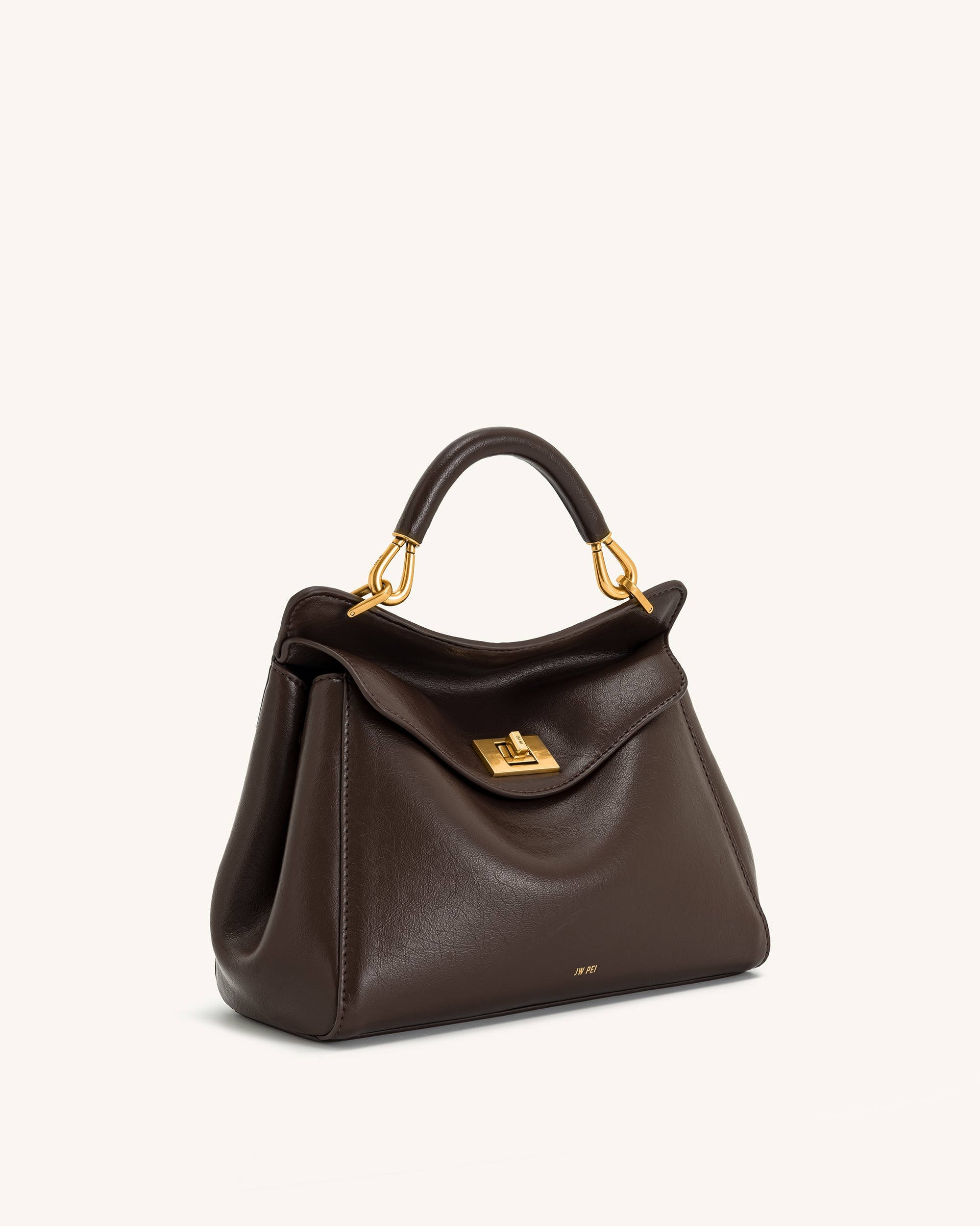 JW ＰＥＩ Lucia Classic Top Handbag - Dark Brown | JW PEI