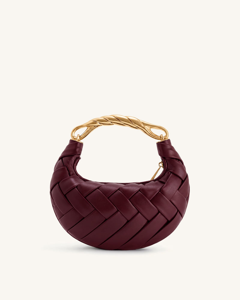Orla Weave Handbag - Cherry Red