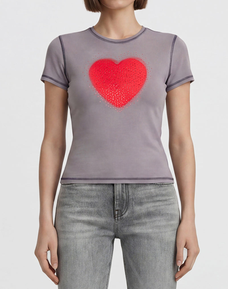 The Lil Goodie Goodie Crush T-shirt - Lilac Grey