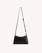 Greta Twist-Lock Crossbody Bag - Black