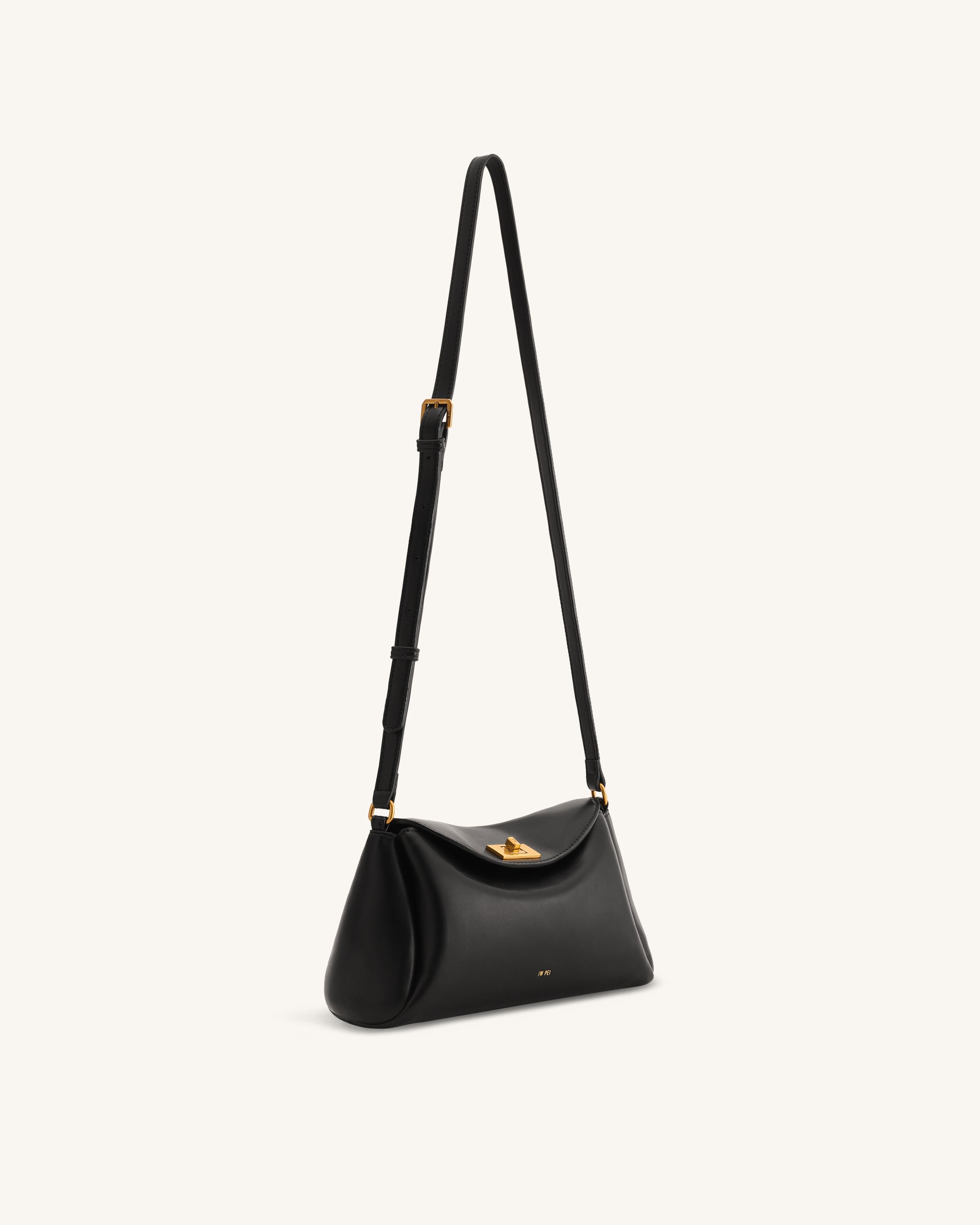 Greta Twist-Lock Crossbody Bag - Black | JW PEI