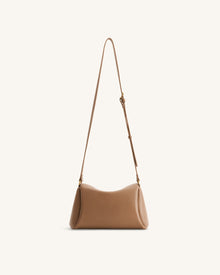 Greta Twist-Lock Crossbody Bag - Brown