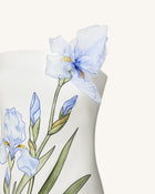 Floral Print Strapless Mixed Maxi Dress - Ivory