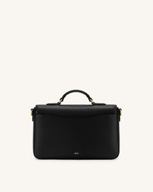Mirelle Pebbled Top Handle Satchel - Black