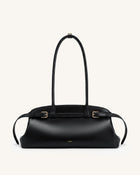 Arden Belt Detail East-West Shoulder Bag - Black