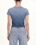 The Glitz Ombre Logo Tee - Pacific Tide