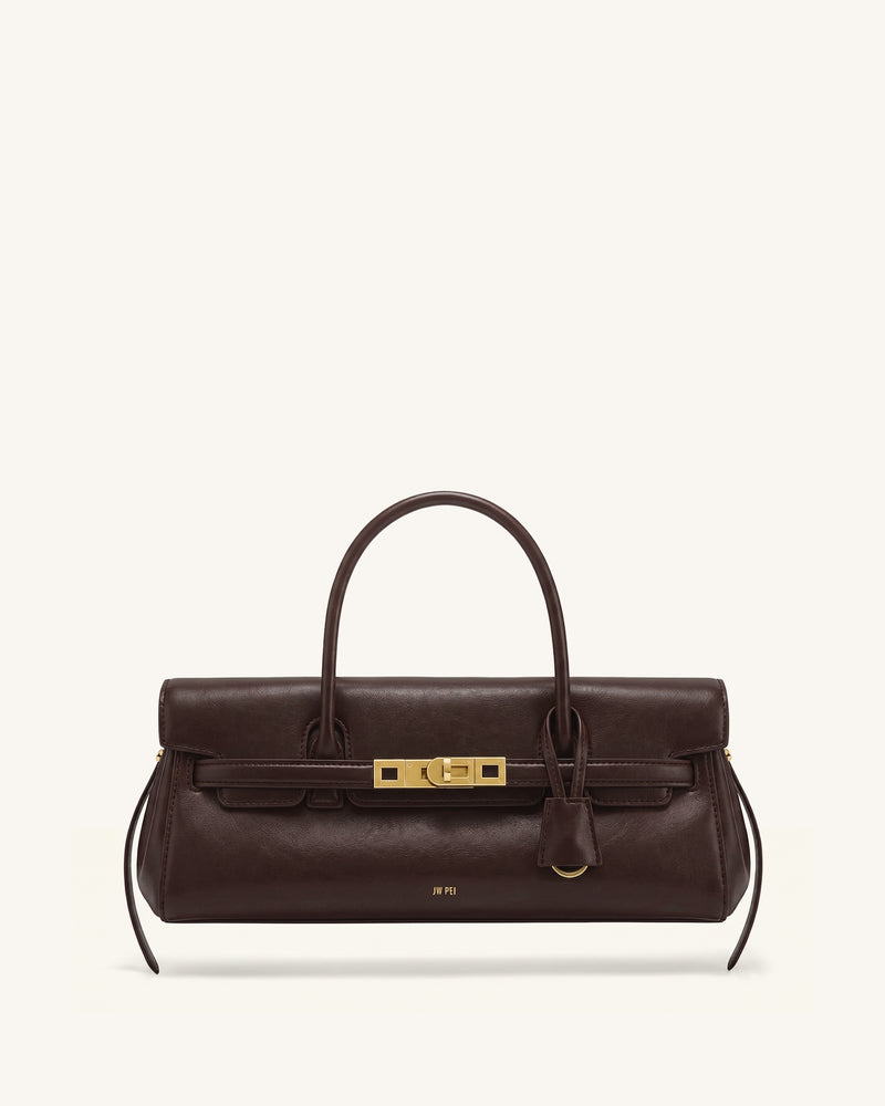 Yara Small Top Handle Shoulder Bag - Deep Coffee
