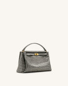 Carmen Top Handle Bag - Grey Croc