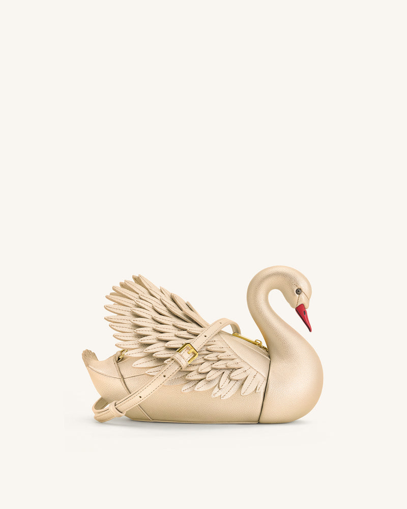 Alani Swan Shaped Crossbody Bag - Gold