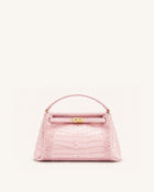Carmen Top Handle Bag - Pink Croc