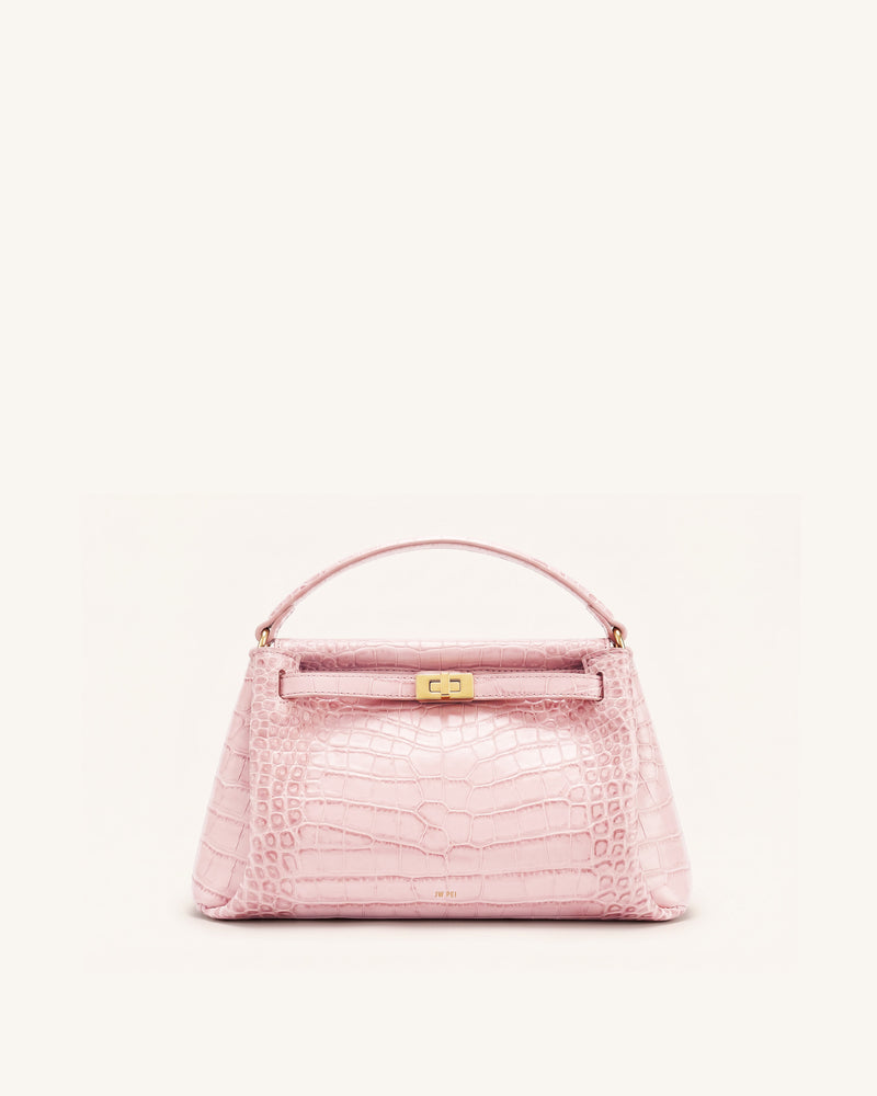 Carmen Top Handle Bag - Pink Croc