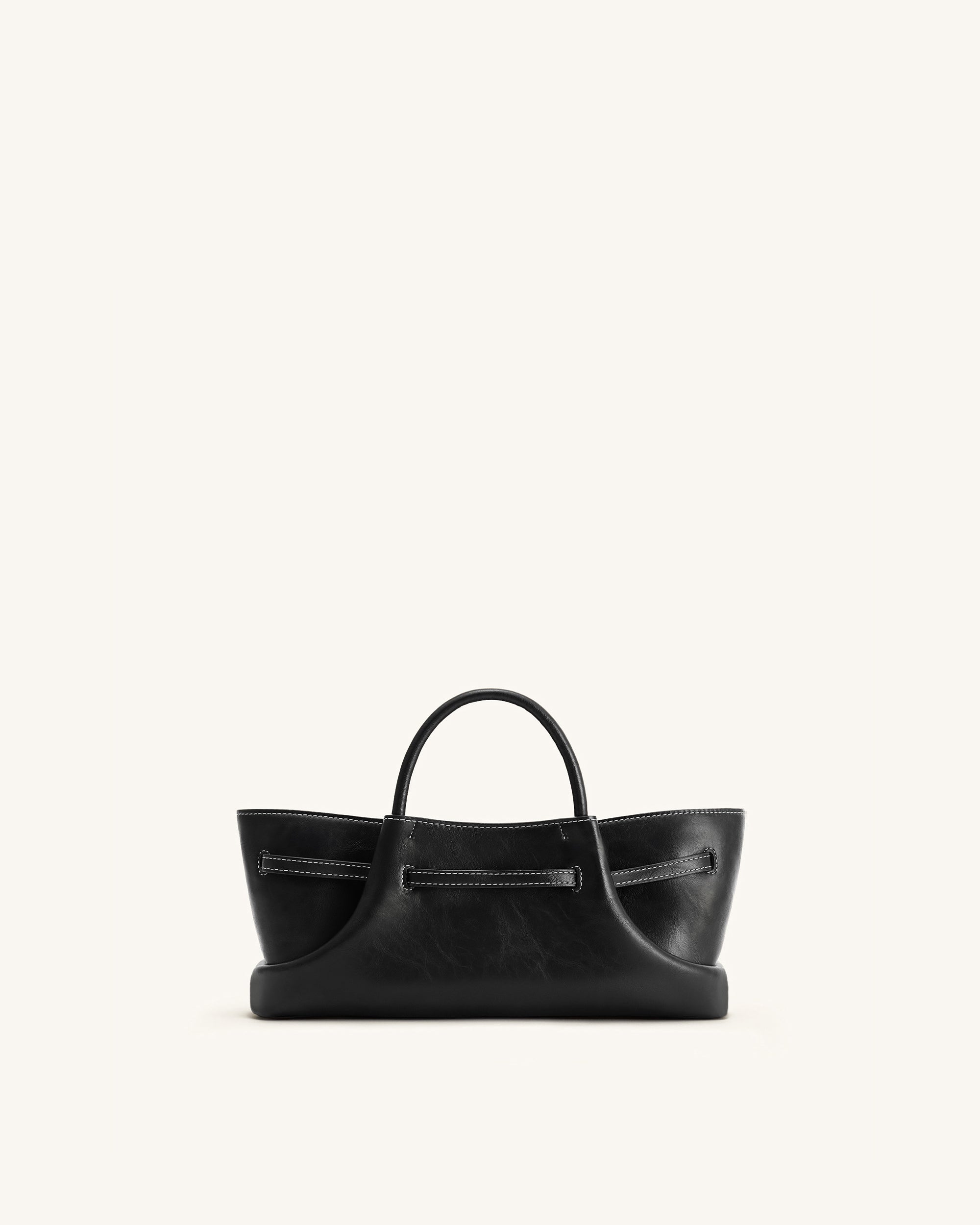 Maeve Dachshund Metal Charm Tote Bag - Black