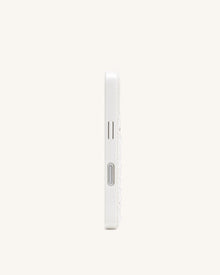 Pearl Embellished Phone Case - White
