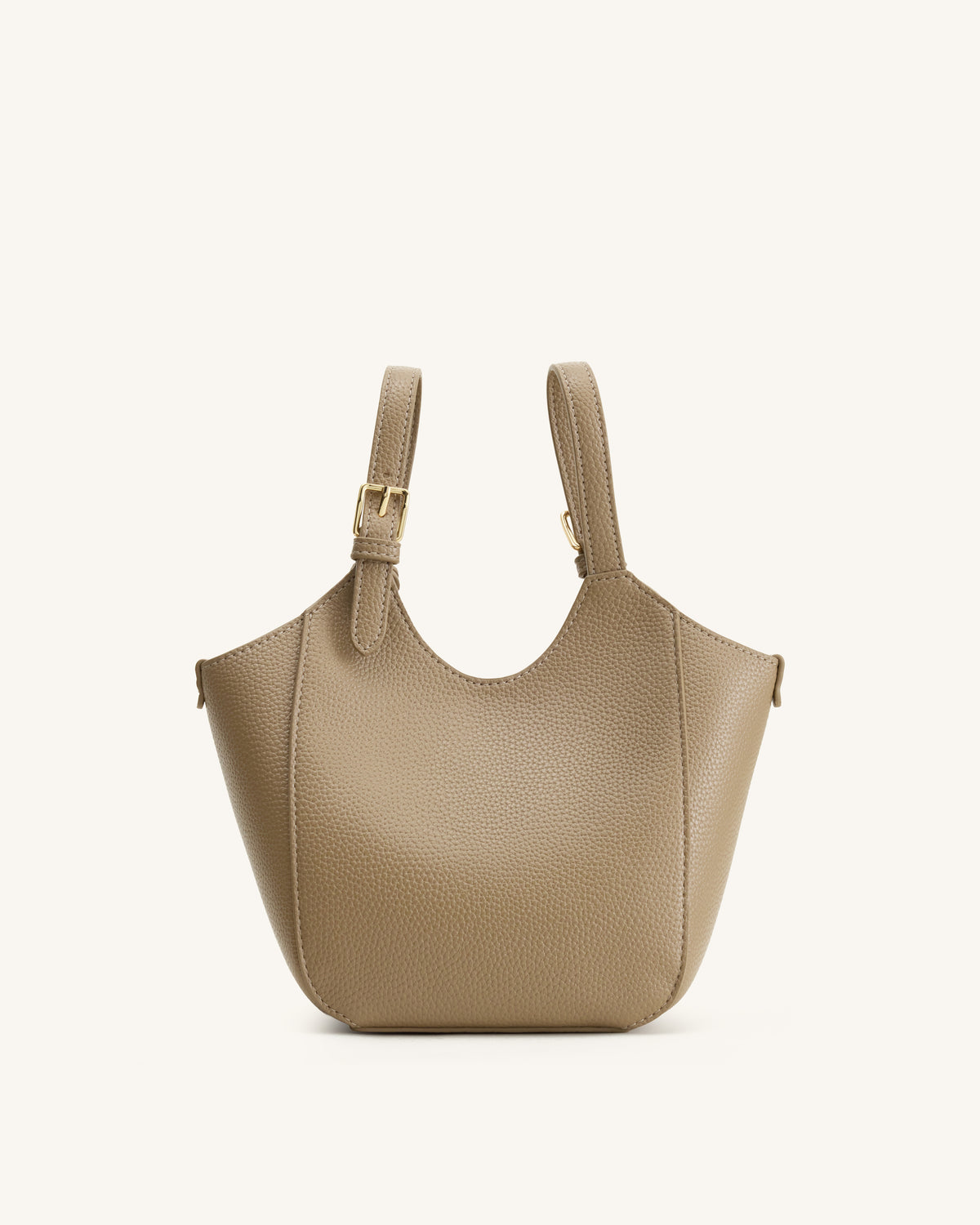 Ines Padlock Tote Bag - Gray Beige