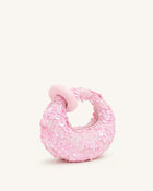 Abacus Sequin Mini Top Handle Bag - Pink