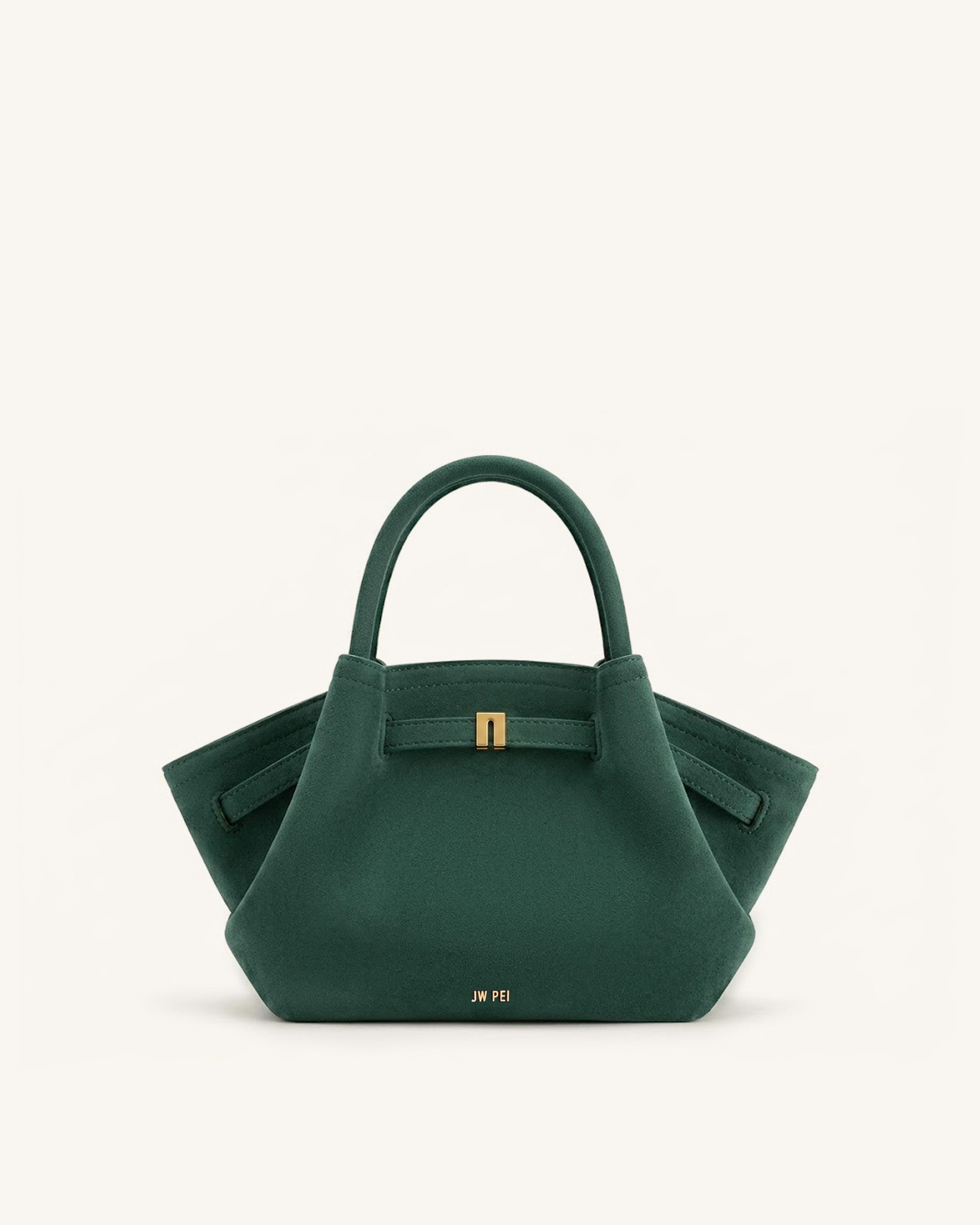 Hana Mini Faux Suede Tote Bag - Forest Green