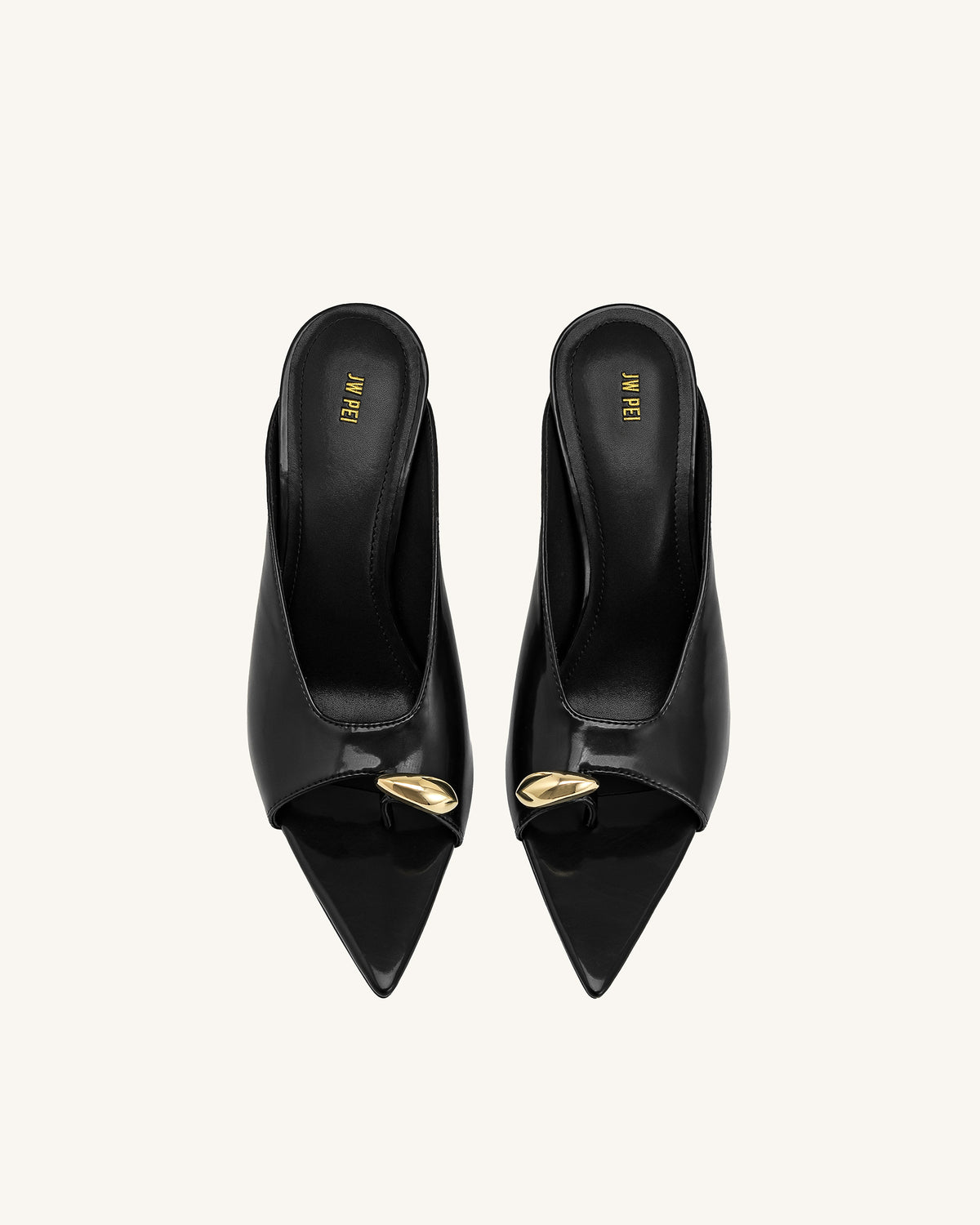 Noemi Pointed-Toe Mule Heels - Black