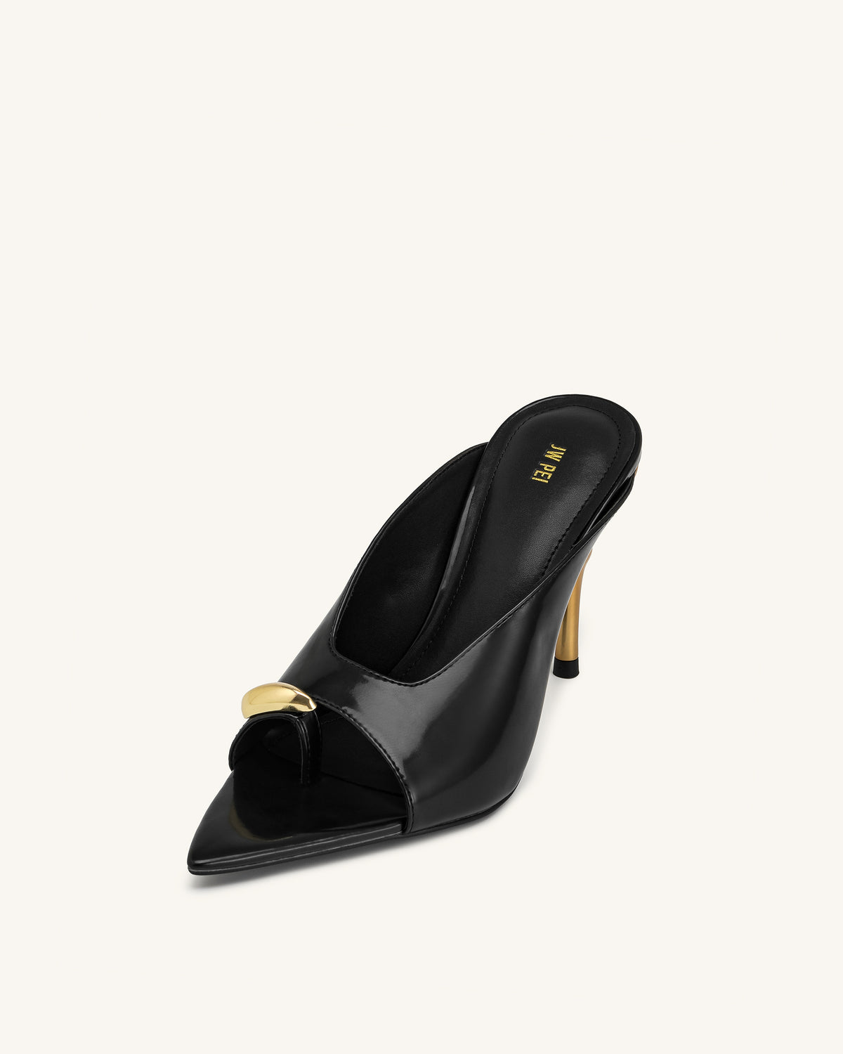 Noemi Pointed-Toe Mule Heels - Black