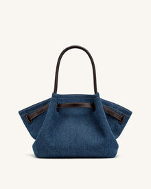 Hana Medium Denim Tote Bag - Blue Denim