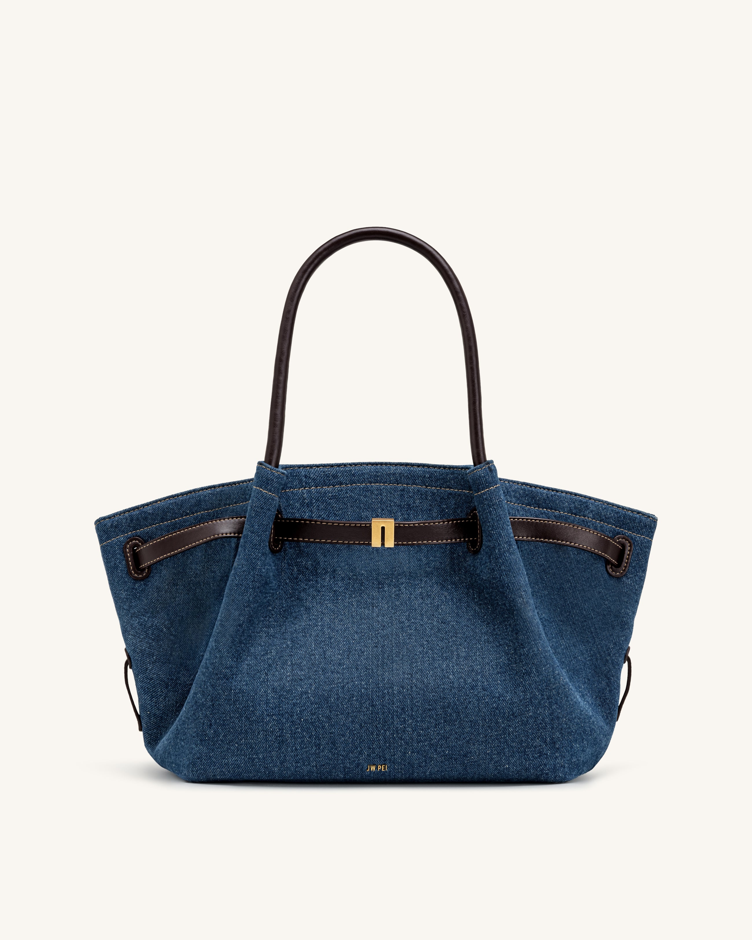 Hana Medium Denim Tote Bag - Blue Denim
