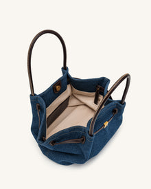 Hana Medium Denim Tote Bag - Blue Denim