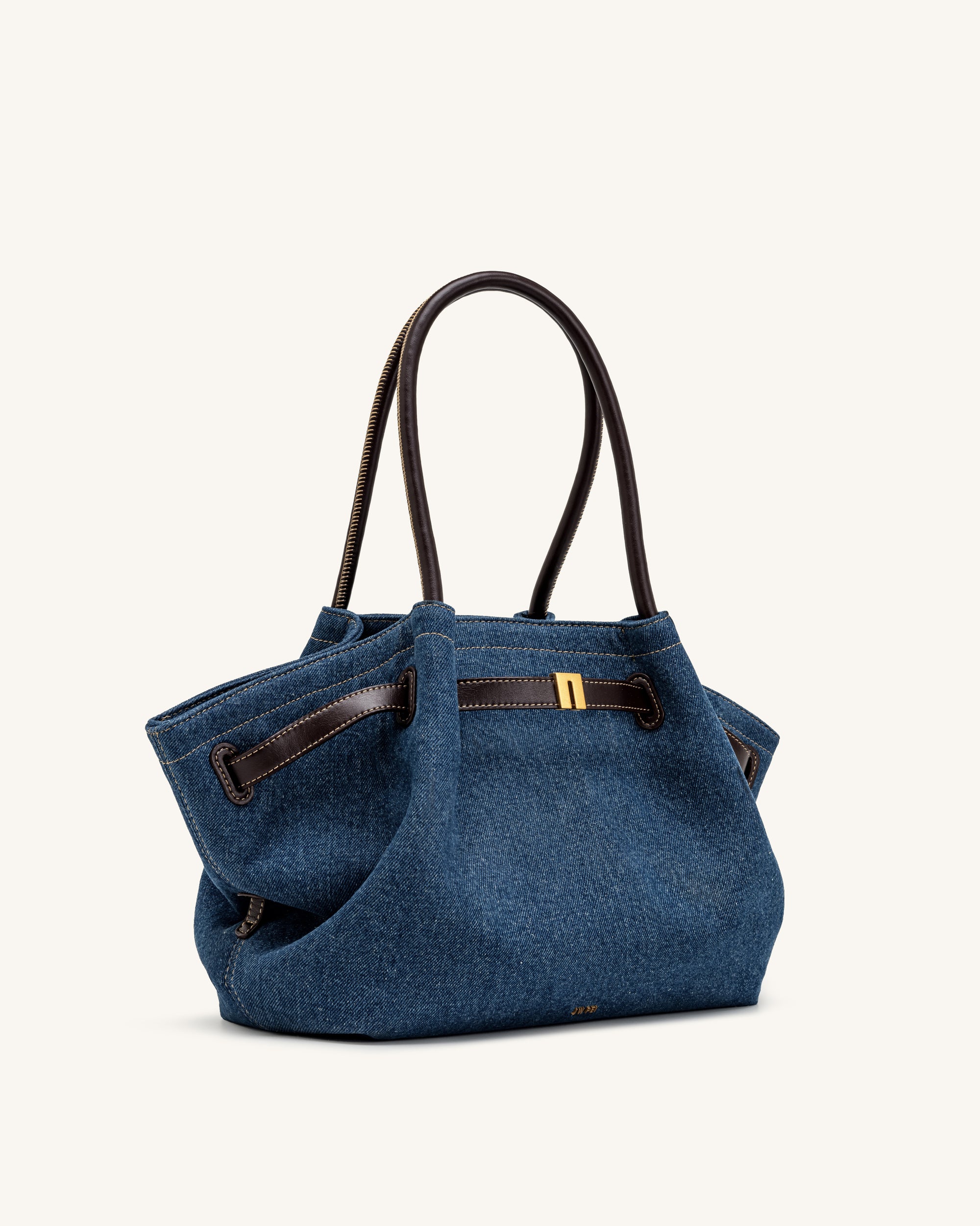 Hana Medium Denim Tote Bag - Blue Denim