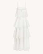 Orchid Embroidered Layered Maxi Dress - White