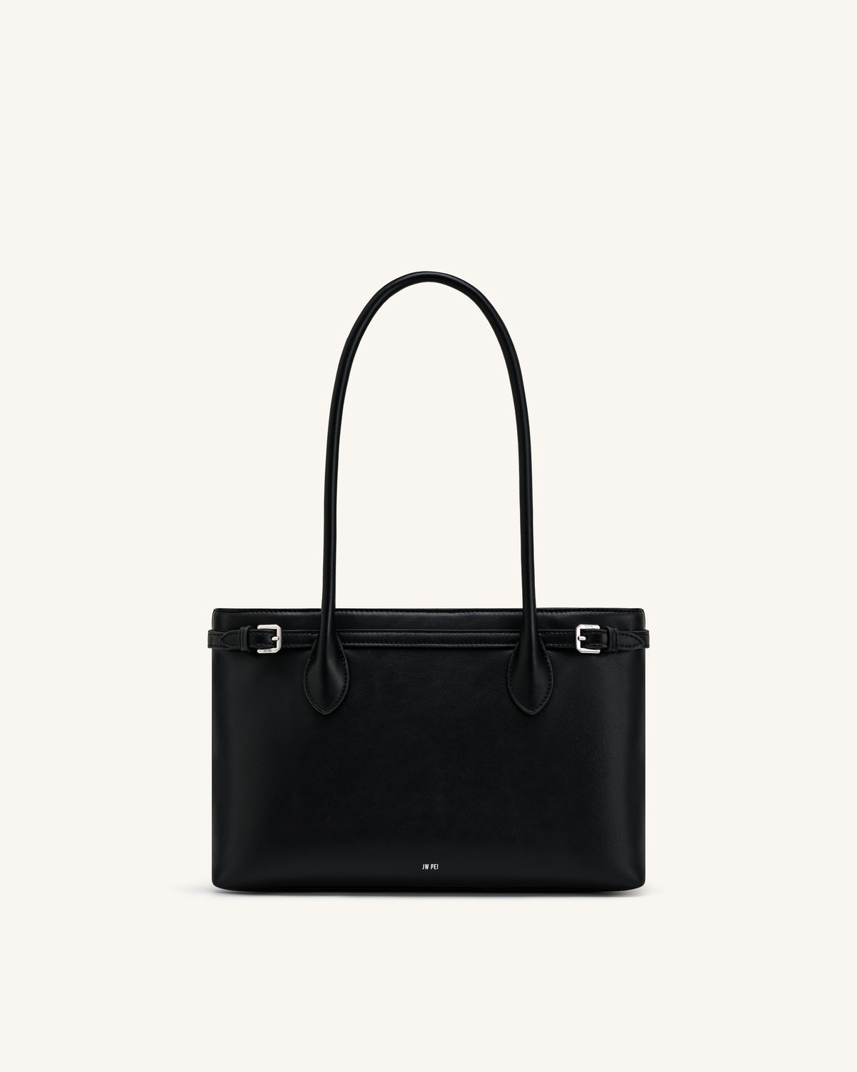 Camille Buckle Strap Tote Bag - Black