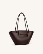 Corinne Pocket Tote Bag - Dark Brown