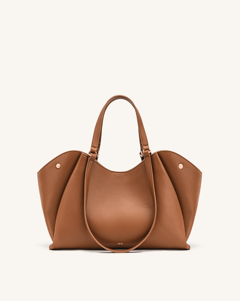Virelia Double Handle Tote Bag - Cognac