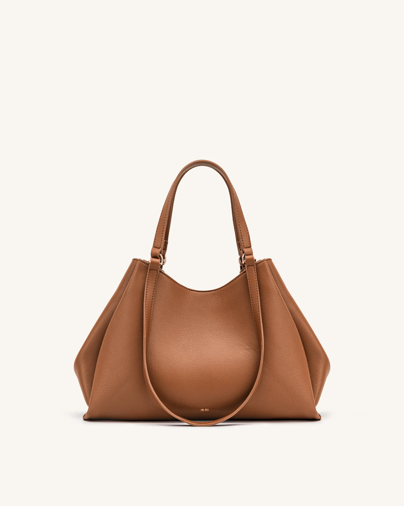 Virelia Double Handle Tote Bag - Cognac