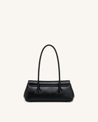 Solenne East-West Shoulder Bag - Black