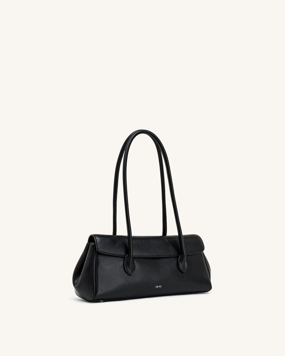 Solenne East-West Shoulder Bag - Black
