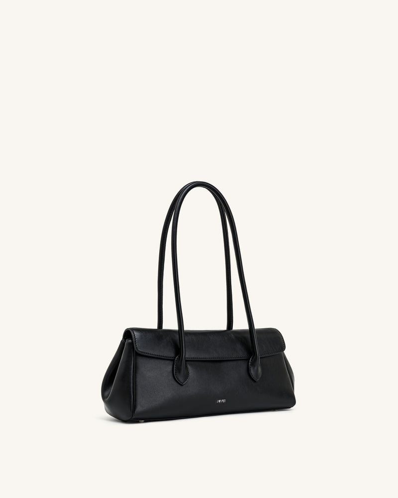 Solenne East-West Shoulder Bag - Black