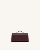 Delphine Saffiano Top Handle Bag - Deep Burgundy