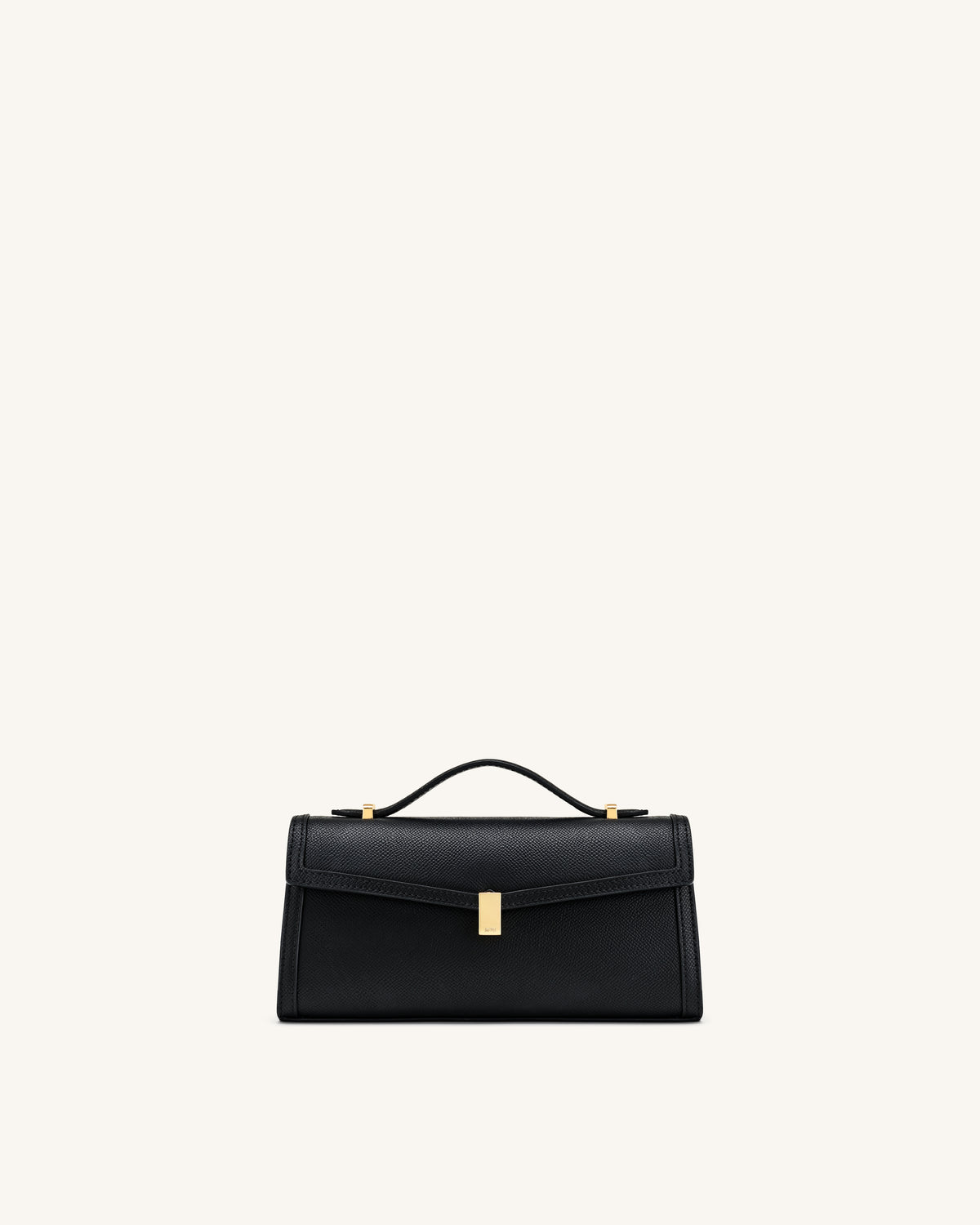 Delphine Saffiano Top Handle Bag - Black