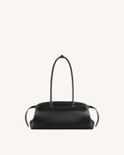 Arden Belt Detail East-West Shoulder Bag - Black