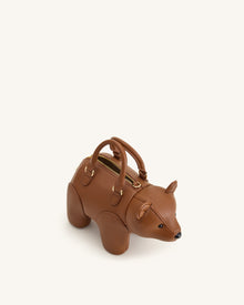 Bernie Bear Top Handle Bag - Brown
