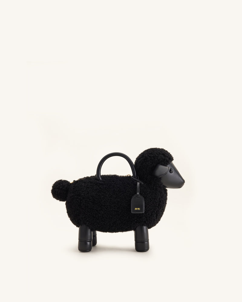 Luna Sheep Top Handle Bag - Black