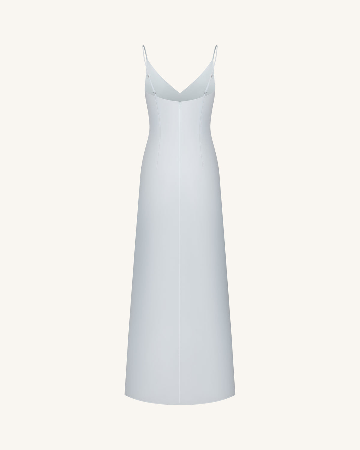 Iris Motif Satin Slip Gown - Light Blue