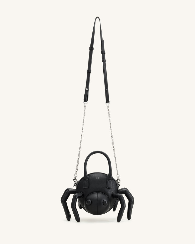 Siena Spider Shaped Top Handle Bag - Black