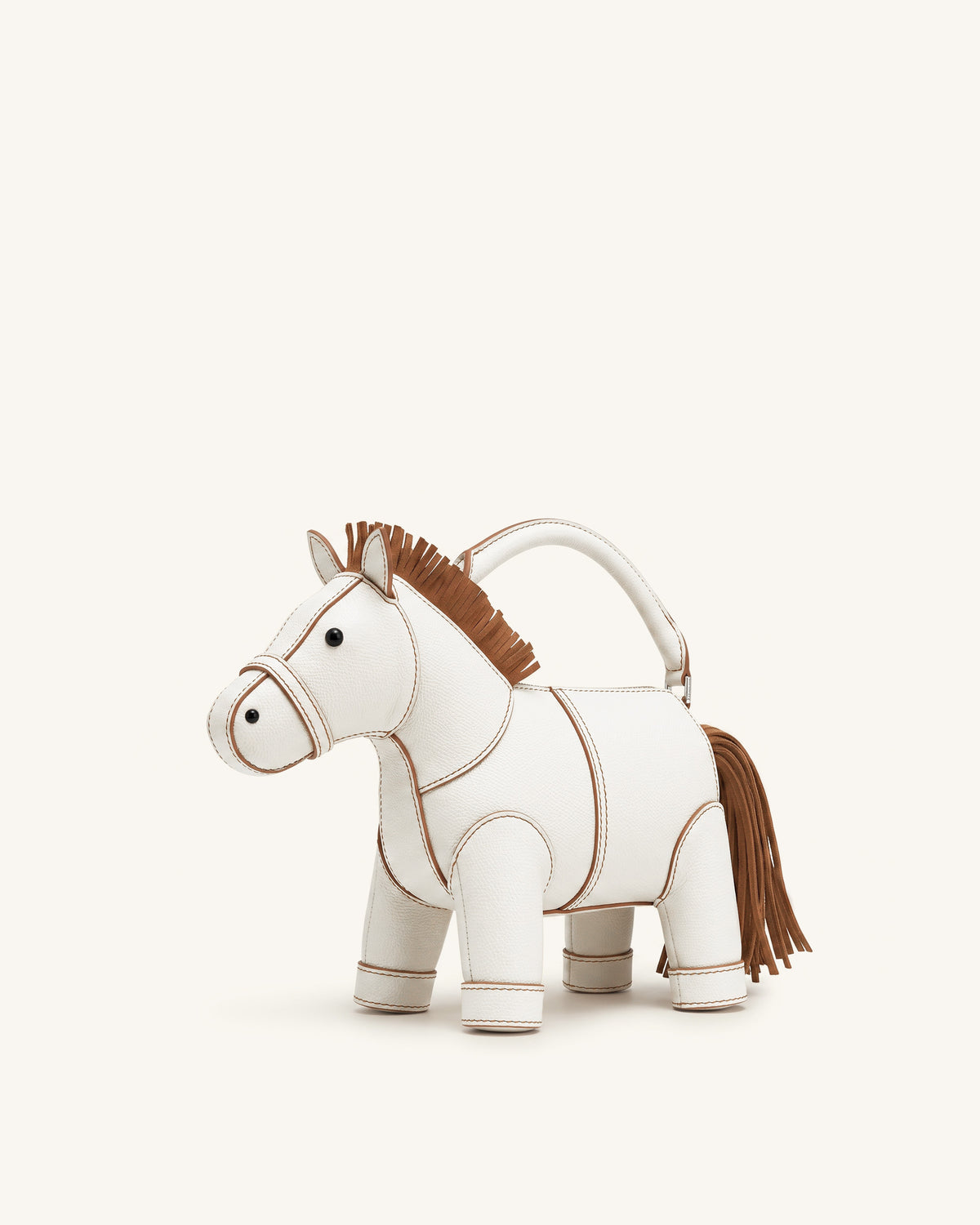 Harper Horse Top Handle Bag - White