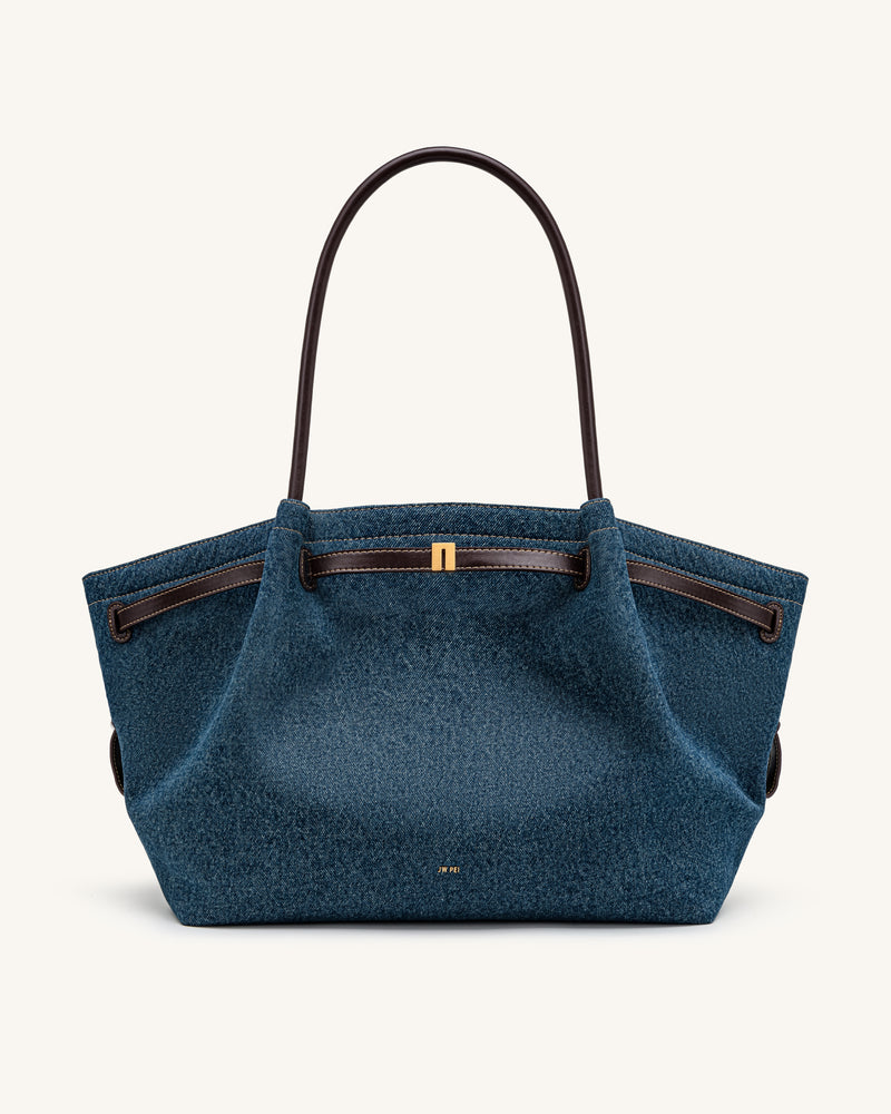 Hana Large Tote Bag - Dark Blue Denim