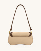 Joy Faux Suede Shoulder Bag - Khaki Brown