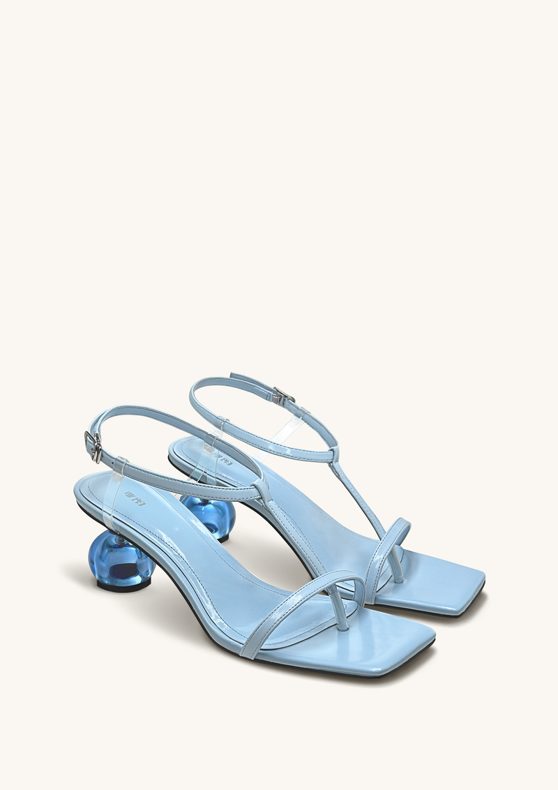 Charlotte Strappy Heels with Spherical Heel - Sky Blue