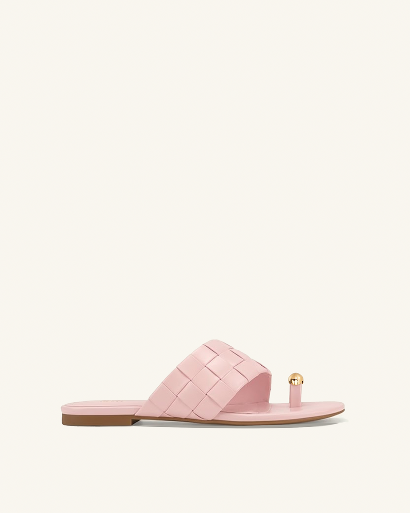 Ava Woven Toe Sandals - Pink