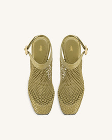 Genesis Heeled Sandals - Olive Green