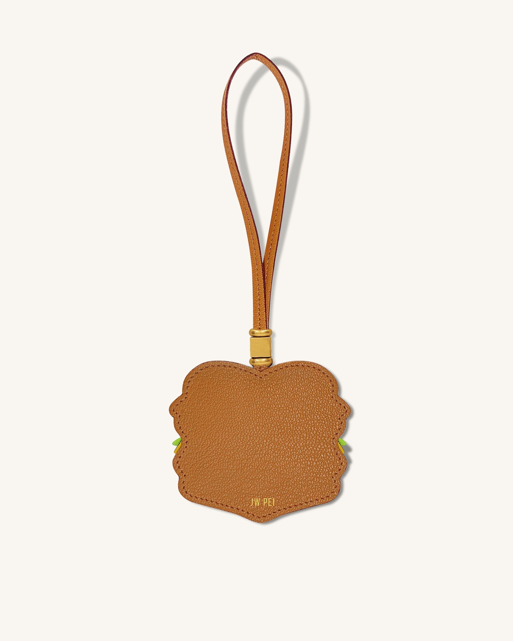 Burger Bag Charm - Brown